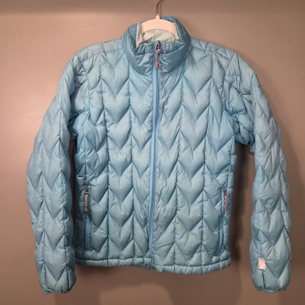 Alpine Design Women's Quilted Duck Down Filled Puffer Jacket, Size M, Light Blue